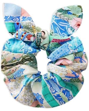 CAMILLA Tie Print Scrunchie - Blue