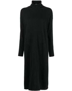 N.Peal Cashmere タートルネック カシミアドレス - ブラック