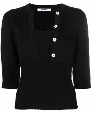 Vivetta Zweiteiliger Pullover - Schwarz