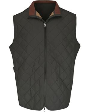 Peter Millar Quilted Collared Gilet - Gray