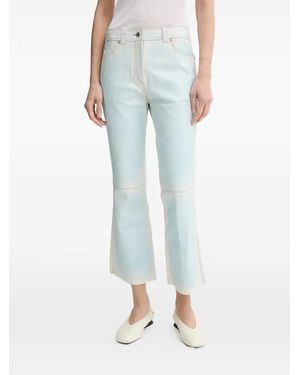 Stand Studio Michaela Belt-Loop Leather Pants - Blue