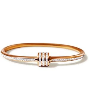 Hzmer Jewelry Brazalete con apliques de strass - Blanco
