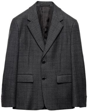 Prada Wool Single-Breasted Blazer - Black