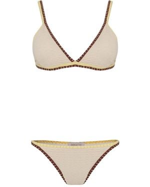 Brigitte Bardot Annecontrast-Trim Bikini - Natural