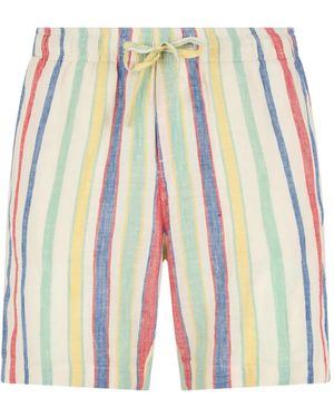 GANT Striped Linen Shorts - White