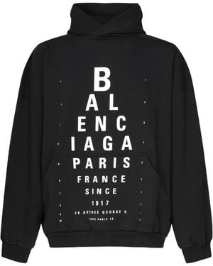Balenciaga Sudadera Optical con capucha - Negro