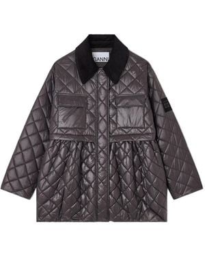 Ganni Quilted Jacket - Grey