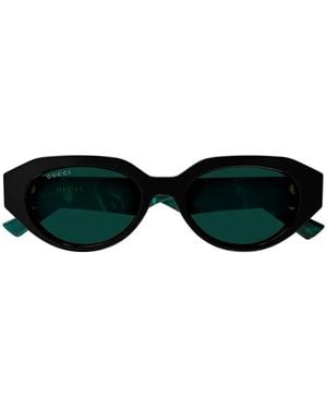 Gucci Geometric-Frame Sunglasses - Black
