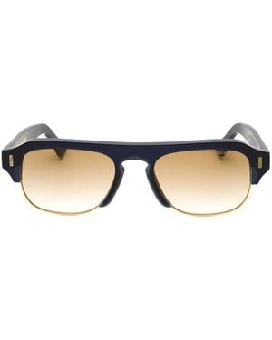 Cutler and Gross Geometric-Frame Sunglasses - Blue