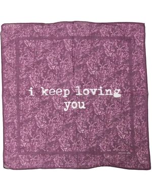 Massimo Alba Printed Cotton Pocket Squares (Pack Of Six) - Purple