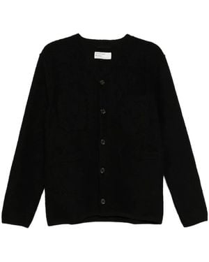 Universal Works Cardigan Con Scollo A V - Nero