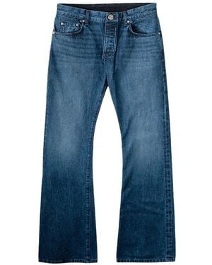 Chrome Hearts Fu Low-Rise Flare Jeans - Blue