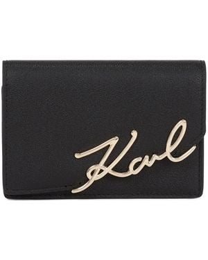 Karl Lagerfeld Signature 財布 - ブラック