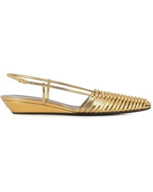 Giuseppe Zanotti Orsola Woven Pointed Sandals - Metallic