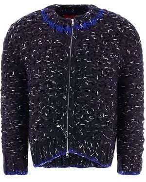 Eckhaus Latta Knitted Bomber - Blue