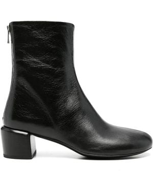 Officine Creative Flore Leather Ankle Boots - Black