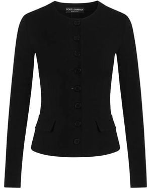 Dolce & Gabbana Chaqueta De Lana - Negro