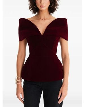 MOOS STUDIO Velvet-Textured Top