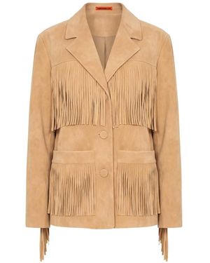 Simon Miller Mabel Fringe-Trimmed Jacket - Natural