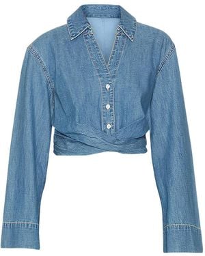 Veronica Beard Timothy Twisted Shirt - Blue