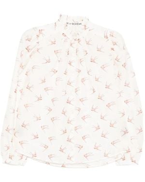 Alix Of Bohemia Bird-Print Blouses - White