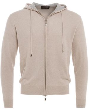 Doriani Hoodie En Maille À Fermeture Zippée - White