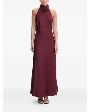 Bardot Delphina Halter Open-Back Dress - Purple