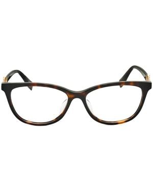 Trussardi Tortoiseshell-Effect Cat-Eye Glasses - Brown