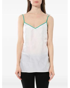 PUCCI Contrast-Trim Sleeveless Top - White