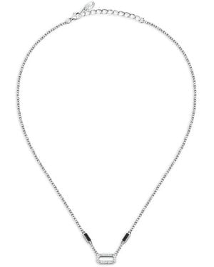 KARL LAGERFELD Chain-Link Detail Pendant Necklace - Metallic