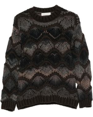 MAISON HOTEL Open-Knit Sweater - Black