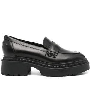 Guess Logo-Stamp Loafers - Black