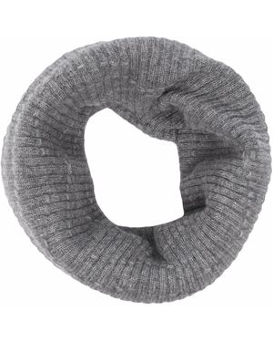 Barrie Ribbed-Knit Cashmere Snood - Gray