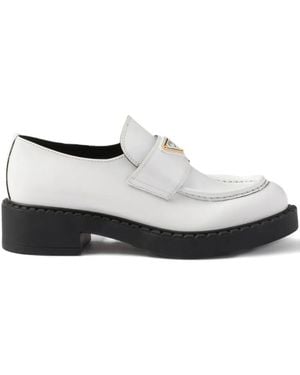 Prada レザーローファー - ホワイト