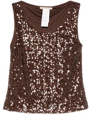 Pennyblack Top mit Pailletten - Braun