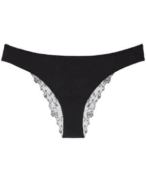 La Perla Bragas Con Panel De Encaje - Negro