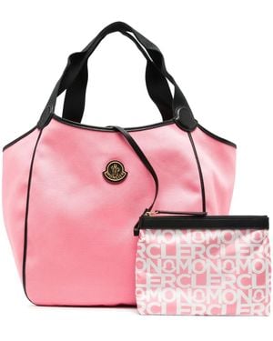 Moncler Shopper Met Logopatch - Roze