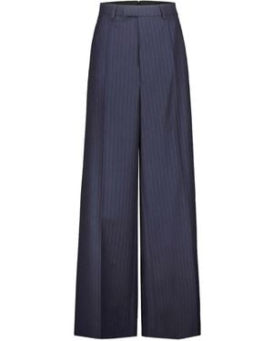 Vetements Pantalon Rayé À Poches Latérales - Bleu