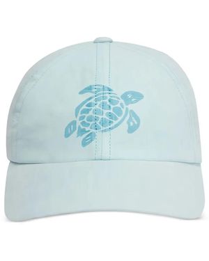 Vilebrequin Turtle Print Eyelet Cap - Blue