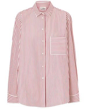 Lido Striped Oversized Shirt - Pink