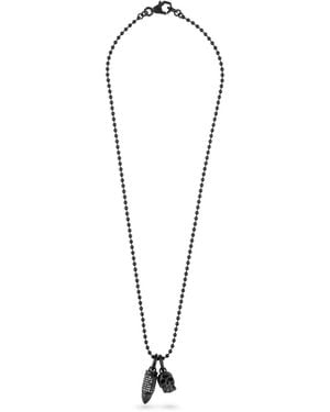 Philipp Plein Collana Con Teschio - Bianco