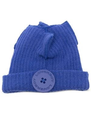 Charles Jeffrey Button-Detail Beanie - Blue