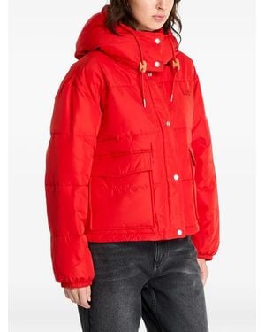 Lee Jeans Padded Hooded Jacket - Red