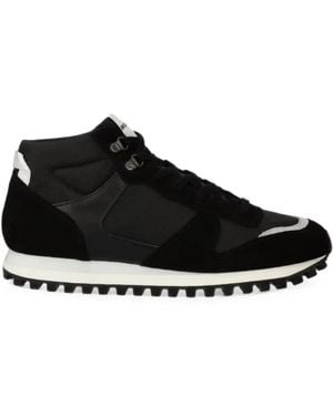 Novesta Panelled High-Top Trainers - Black