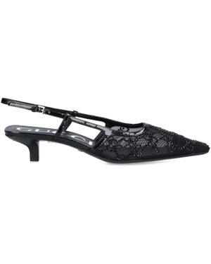 Gucci 35Mm Crystal Slingback Pumps - Black