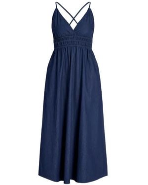 JJXX Gesmoktes Debby Kleid Mit Überkreuzten Trägern - Blau