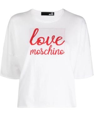 Love Moschino ハーフスリーブ Tシャツ - ホワイト