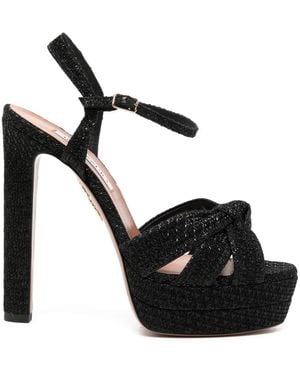 Aquazzura 140Mm Nina Sandals - Black