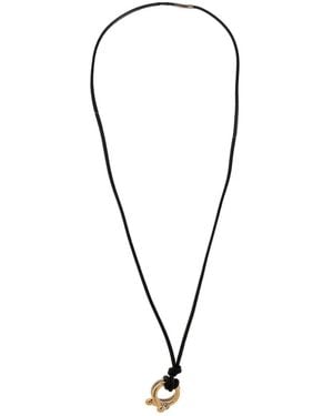 Sportmax Collar Dedalo Con Colgante De Anillo - Negro