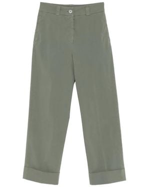 Peserico Turn-Up-Cuff Pants - Green